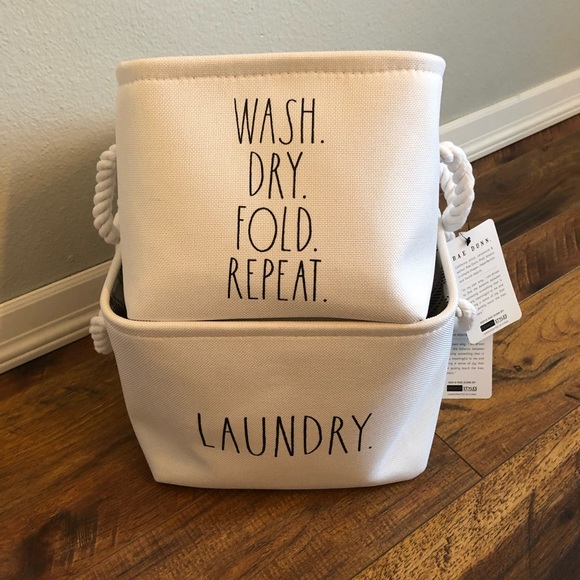 Rae Dunn Other - Rae Dunn LAUNDRY basket set